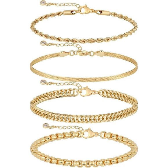 Women Cross Snake Chain Bracelets  With Box Herringbone wisted rope Jewelry - Picture 8 of 9